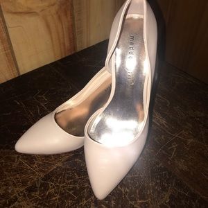 Light blush colored pumps